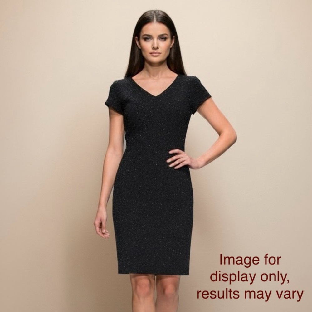 Warren Pettites Black and sparkly Size 4 Chic Black Mini Dress